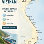 Train au Vietnam sur des paysages pittoresques