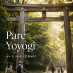 Vue panoramique de Yoyogi Park, un espace vert paisible au cœur de Tokyo.